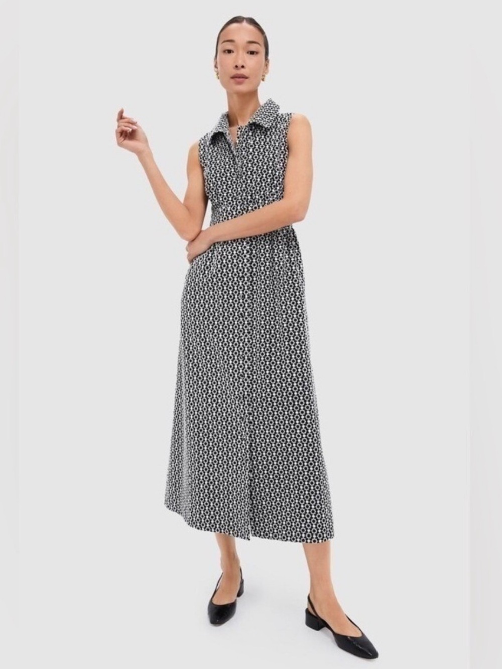 Tuckernuck POMANDER PLACE Black Eyelet Sleeveless Noelle Maxi Dress XS NEW